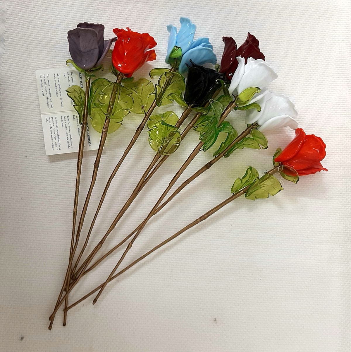 λουλούδια Μουράνο, 25 € το ένα τεμάχιο