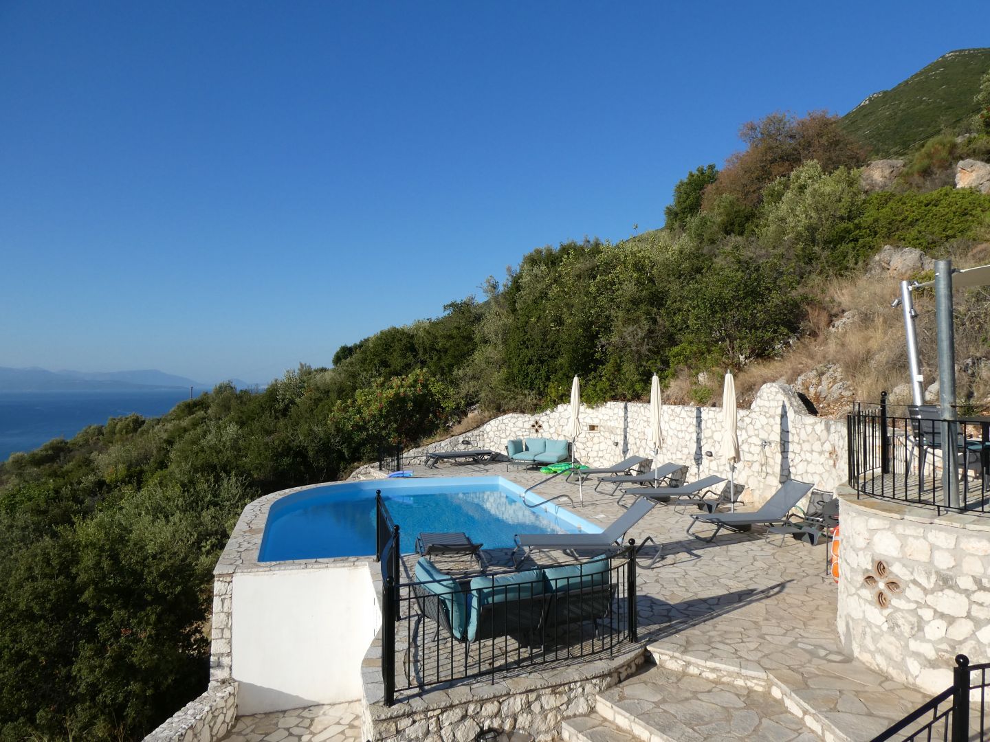 View of the pool & hillside